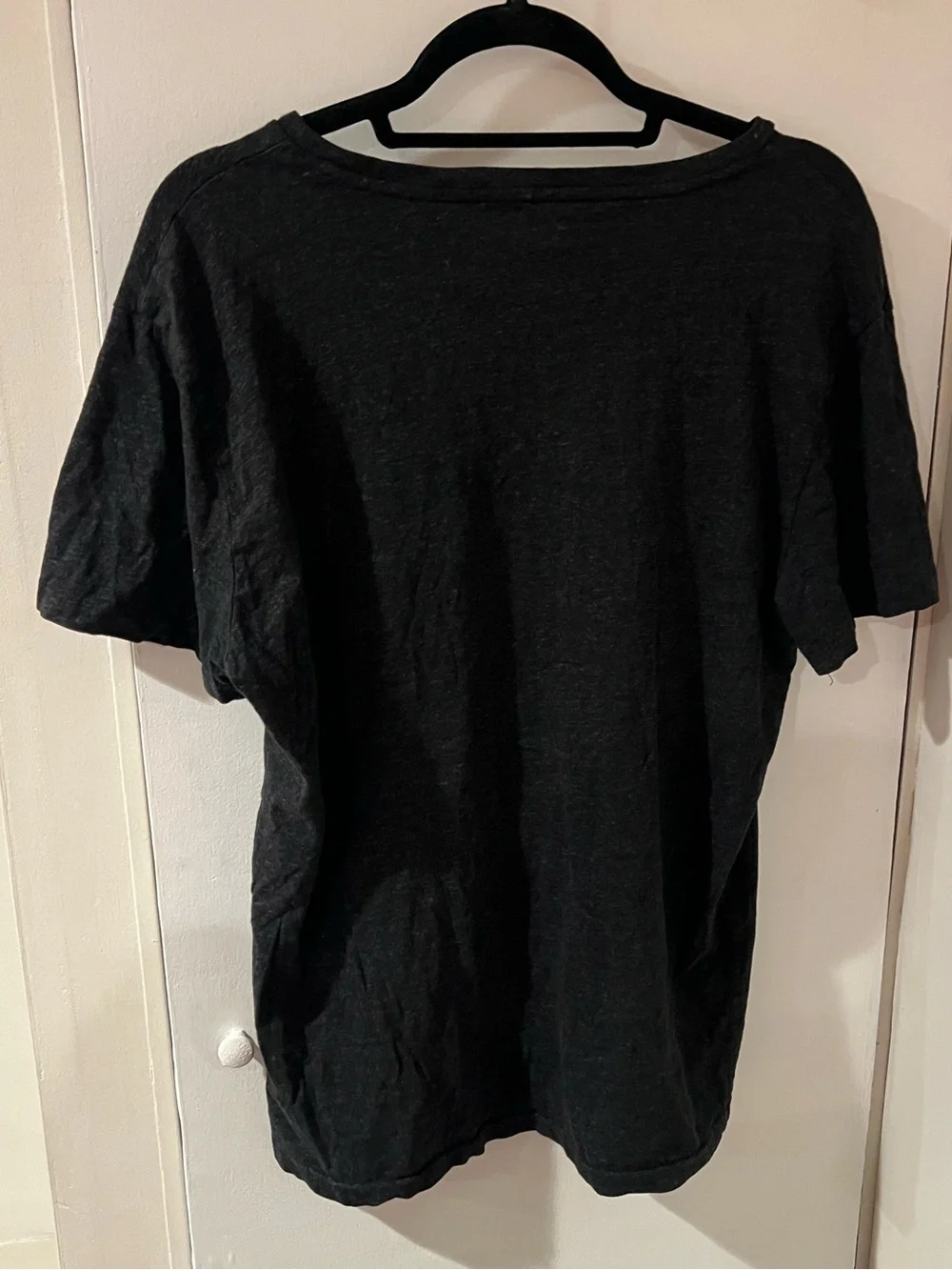Polo by Ralph Lauren Black V-Neck Tee with Red Embroidery